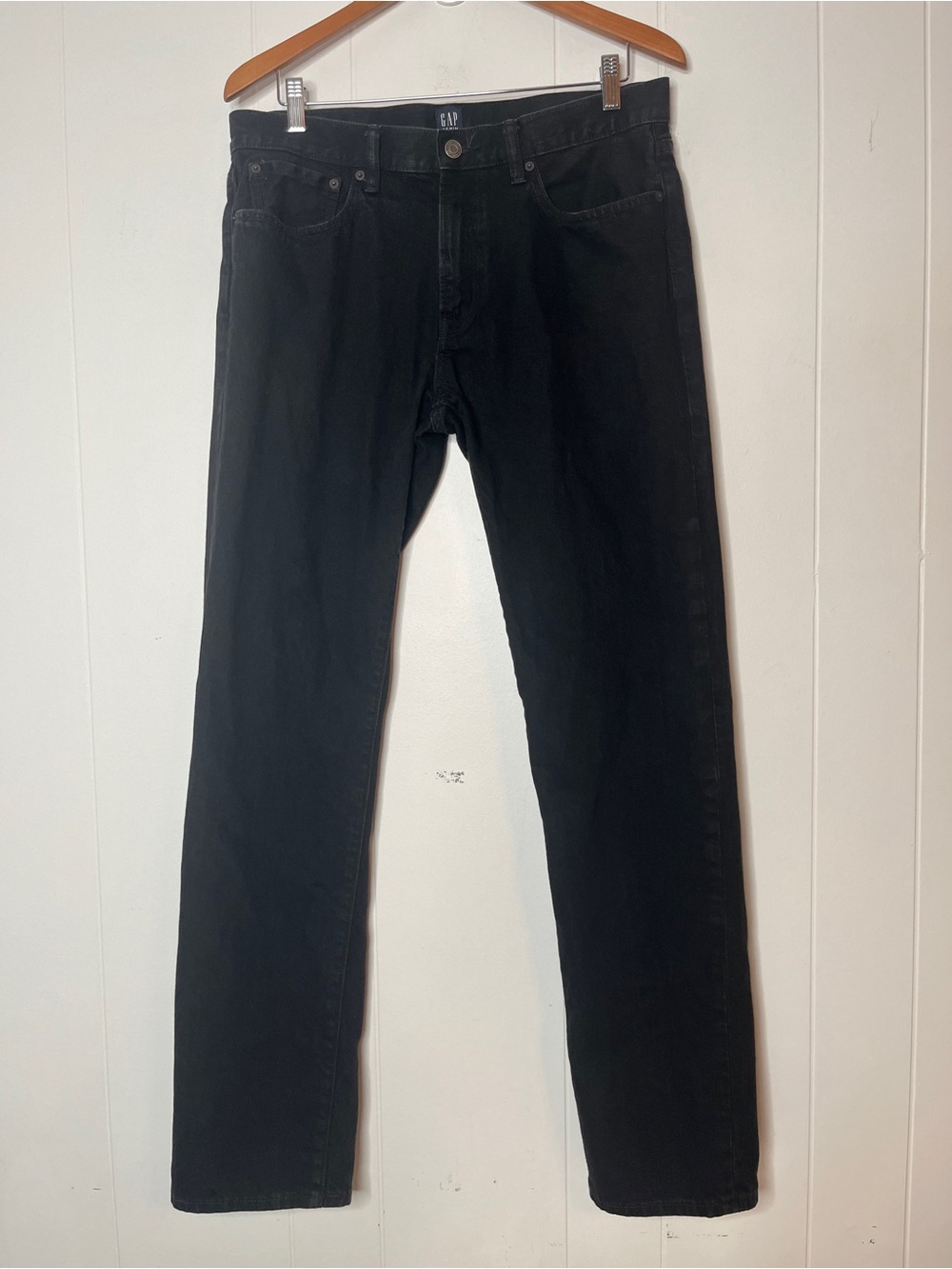 GAP 32x34 Men's Black Straight-Leg Jeans 100% Cotton
